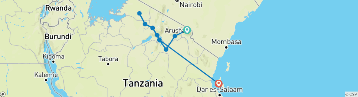 Imagen de un mapa que muestra la ruta del circuito