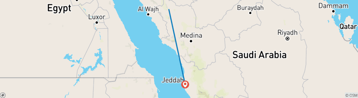 Foto van een kaart met de route van de rondreis