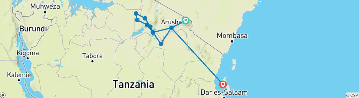 Imagen de un mapa que muestra la ruta del circuito