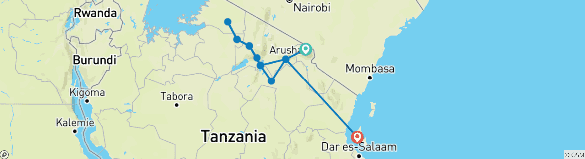 Imagen de un mapa que muestra la ruta del circuito