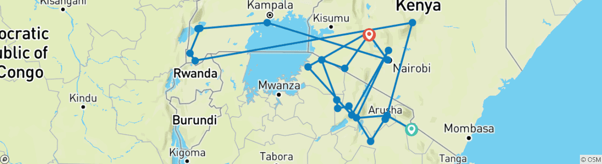 Imagen de un mapa que muestra la ruta del circuito