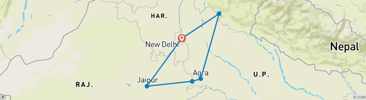 Imagen de un mapa que muestra la ruta del circuito