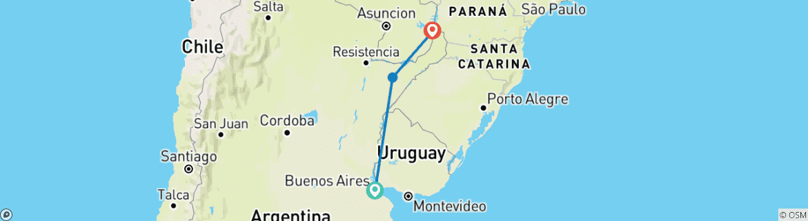 Imagen de un mapa que muestra la ruta del circuito