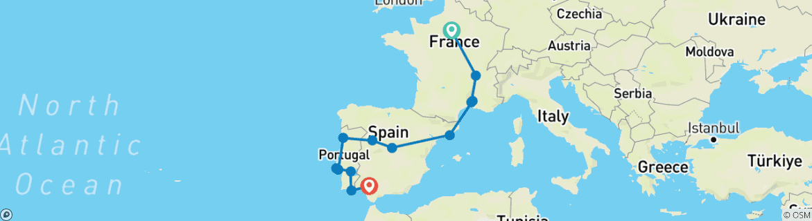 Imagen de un mapa que muestra la ruta del circuito