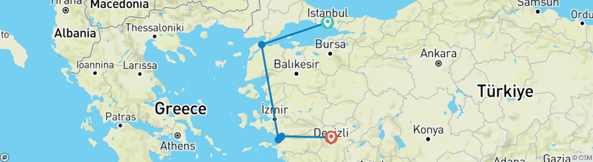 Karte von Istanbul, Türkei - Altstadt (Sultanahmet-Gebiet): Blaue Moschee, Hagia Sophia, Topkapi-Palast