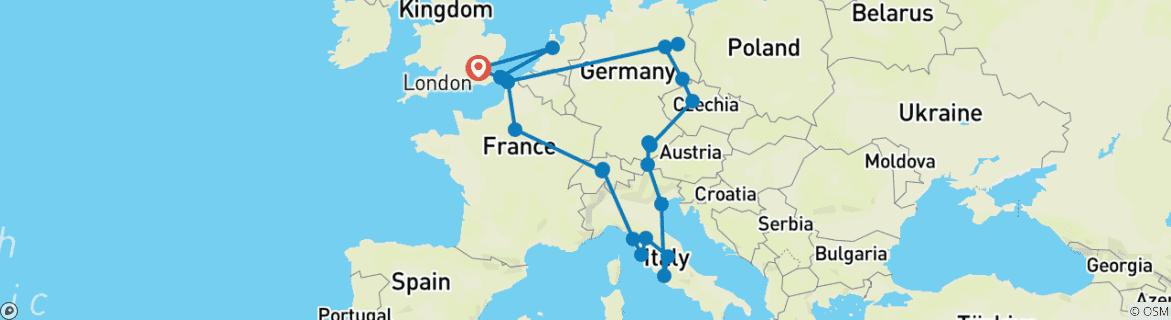 Imagen de un mapa que muestra la ruta del circuito