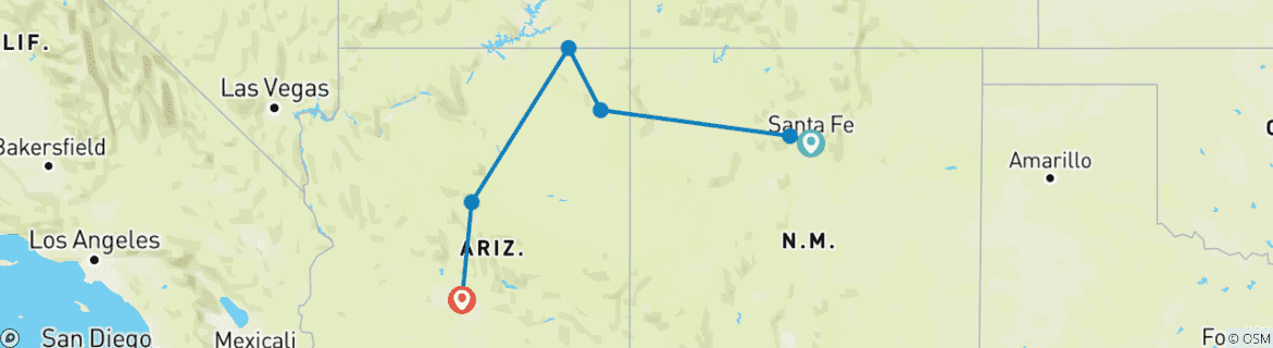 Imagen de un mapa que muestra la ruta del circuito