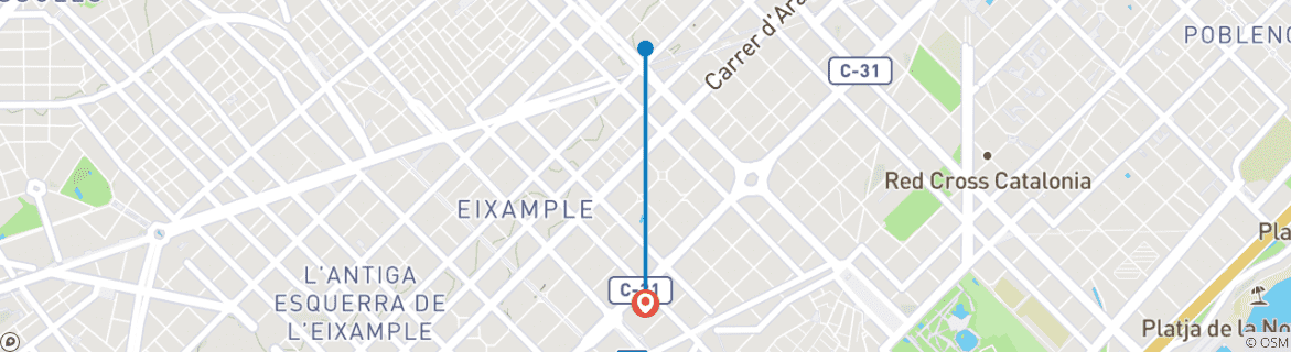 Image d'une carte montrant l'itinéraire du circuit