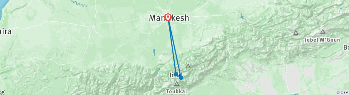 Map of High Atlas Trek