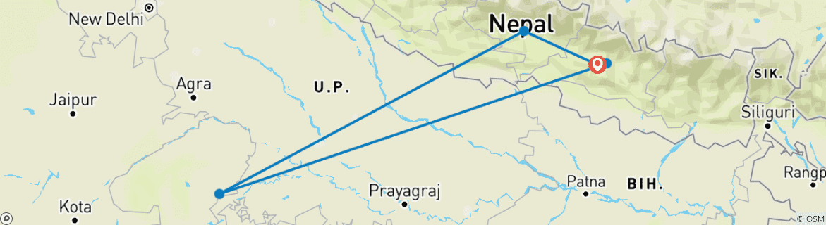 Imagen de un mapa que muestra la ruta del circuito