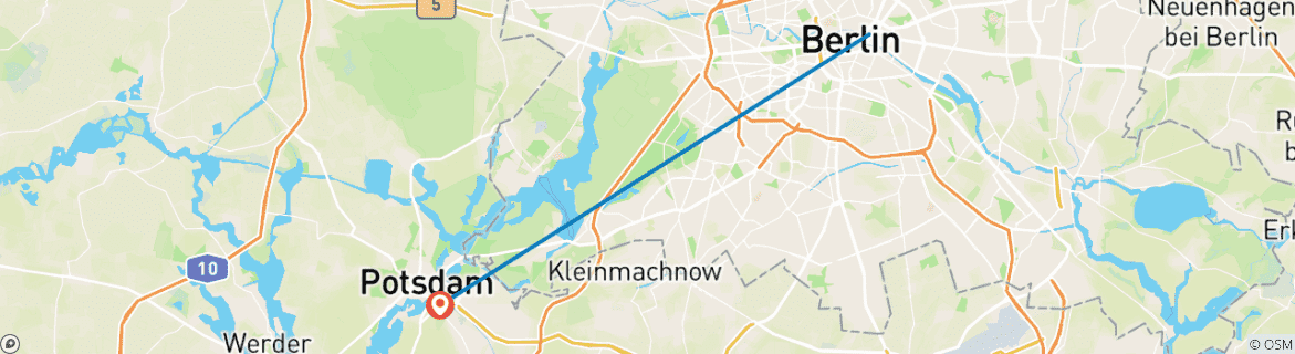 Image d'une carte montrant l'itinéraire du circuit