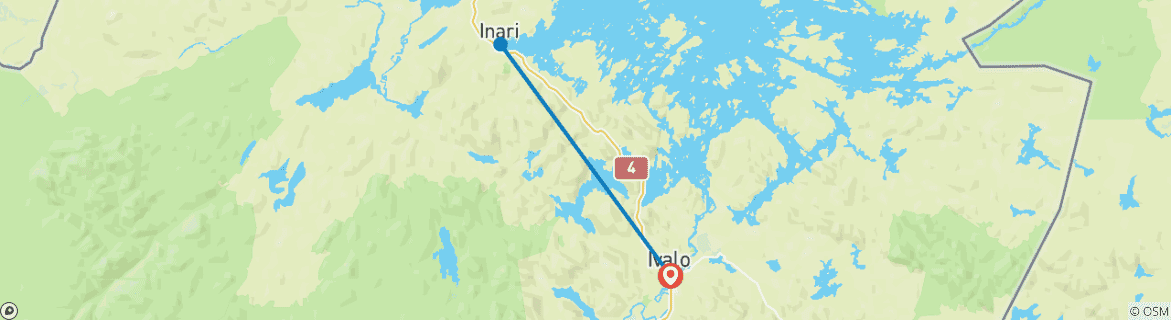 Foto van een kaart met de route van de rondreis