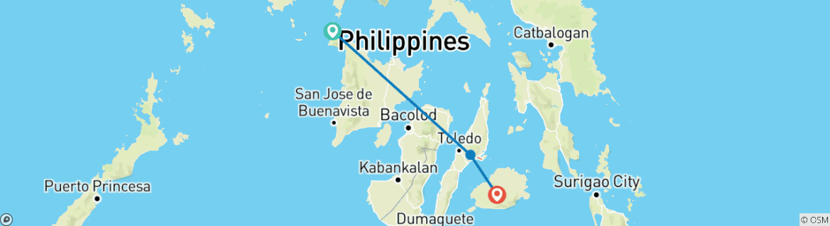 Carte du circuit Circuit en petit groupe de 7 jours aux Philippines classiques avec Boracay (Max 8)