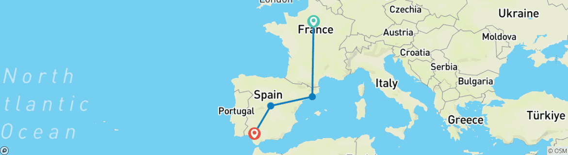 Imagen de un mapa que muestra la ruta del circuito