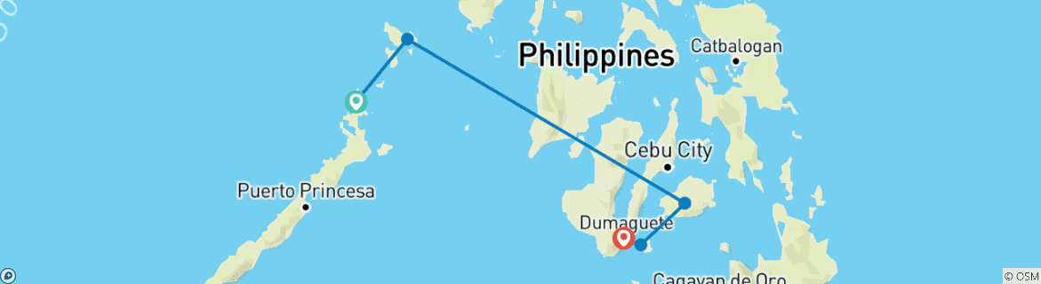 Mapa de Lo Mejor de Filipinas en 12 Días en Grupo Reducido (máx. 8)