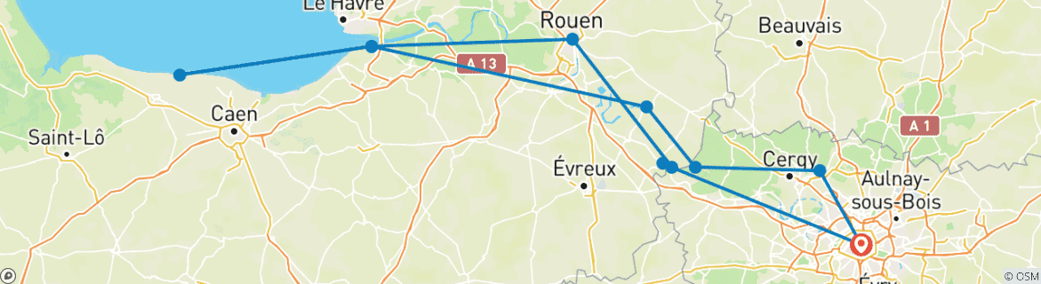 Imagen de un mapa que muestra la ruta del circuito