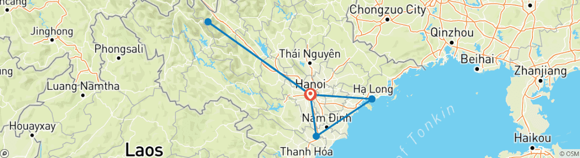 Imagen de un mapa que muestra la ruta del circuito