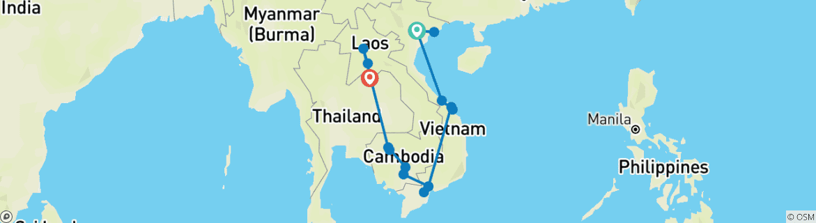 Imagen de un mapa que muestra la ruta del circuito