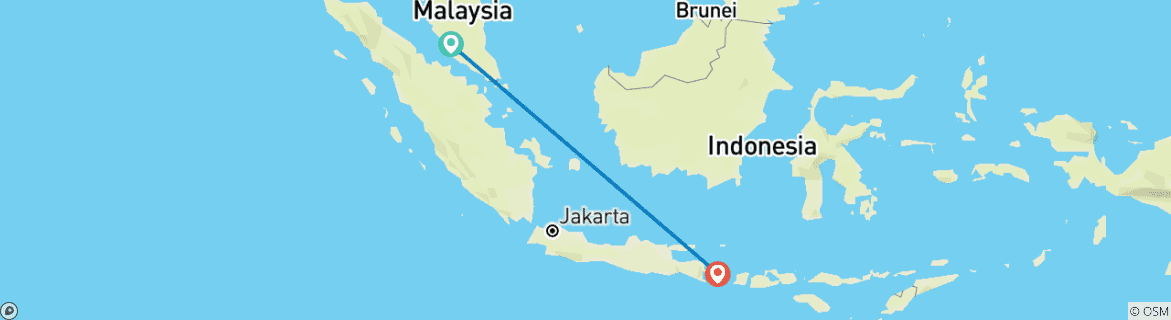 Carte du circuit Le bonheur sur mesure : City Chic et retraite à Bali
