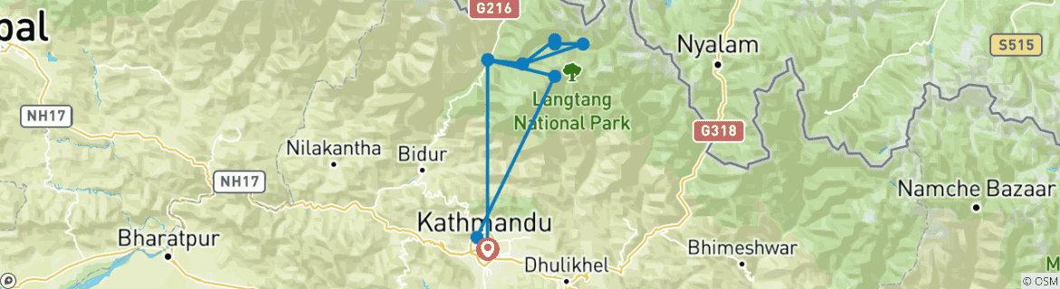Imagen de un mapa que muestra la ruta del circuito