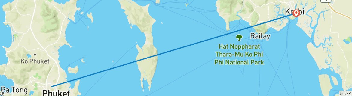 Image d'une carte montrant l'itinéraire du circuit
