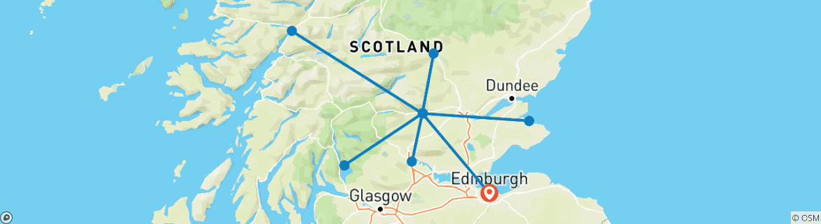 Karte mit der Reiseroute