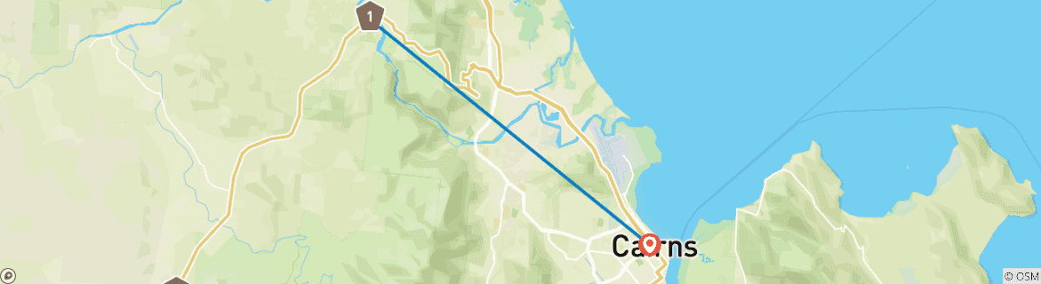 Karte mit der Reiseroute