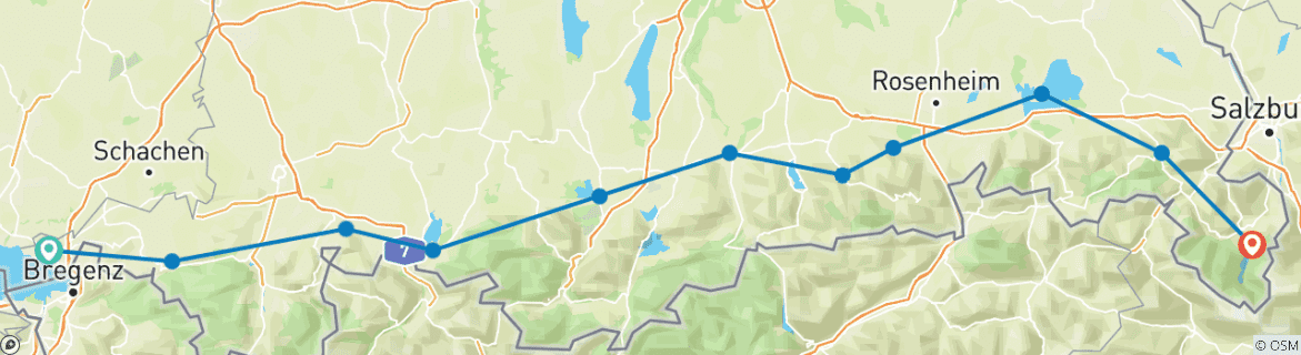 Map of Bodensee - Königssee: Seen, Schlösser und Panoramablicke (12 Tage)