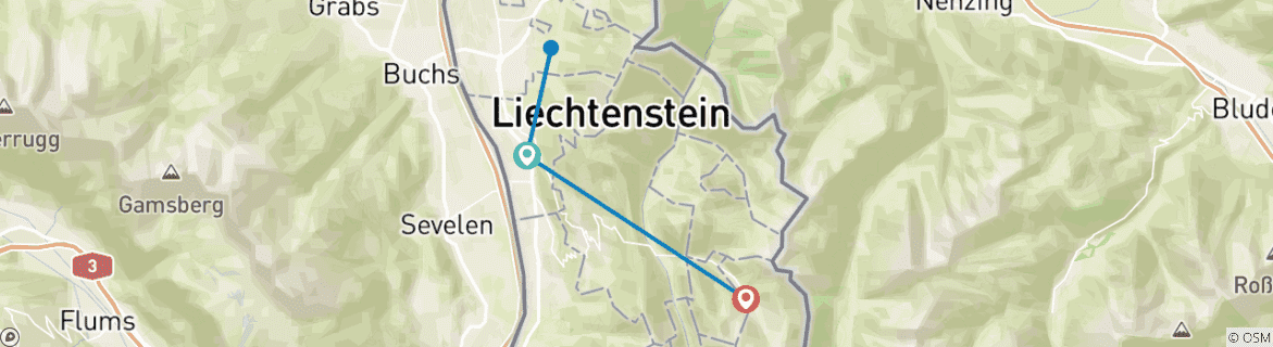 Image d'une carte montrant l'itinéraire du circuit