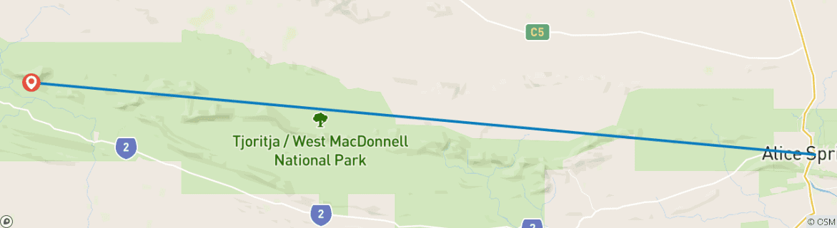 Image d'une carte montrant l'itinéraire du circuit