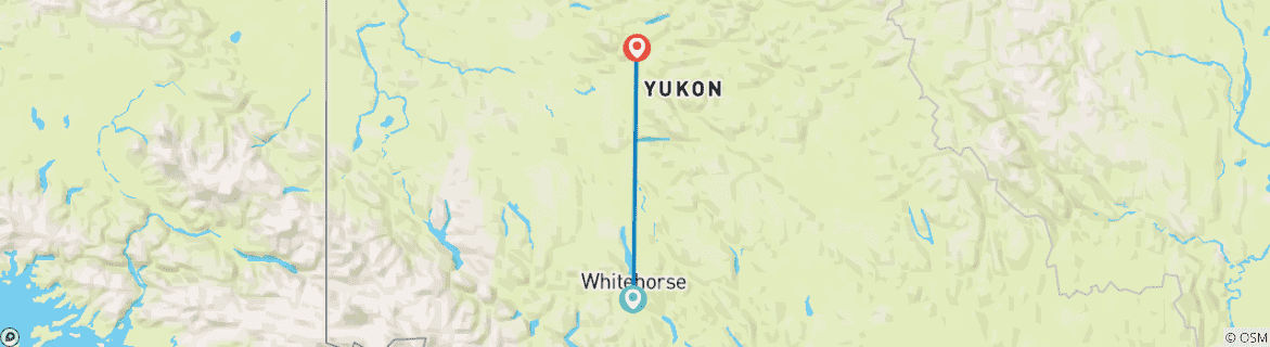 Carte du circuit Yukons Last Frontier - Descente en canoë de la rivière Bonnet Plume (20 jours)