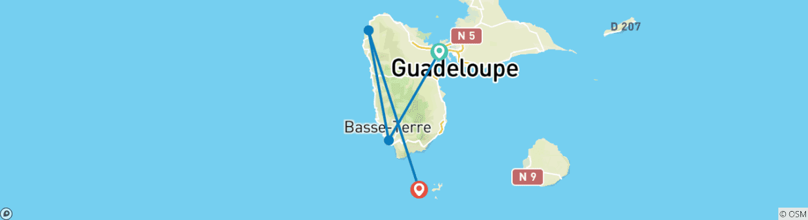 Imagen de un mapa que muestra la ruta del circuito