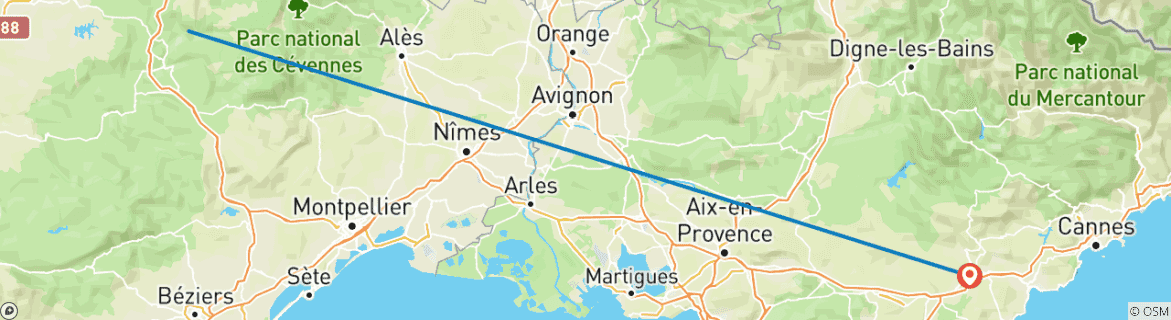 Imagen de un mapa que muestra la ruta del circuito