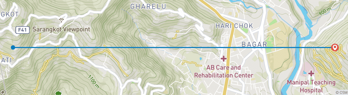 Image d'une carte montrant l'itinéraire du circuit