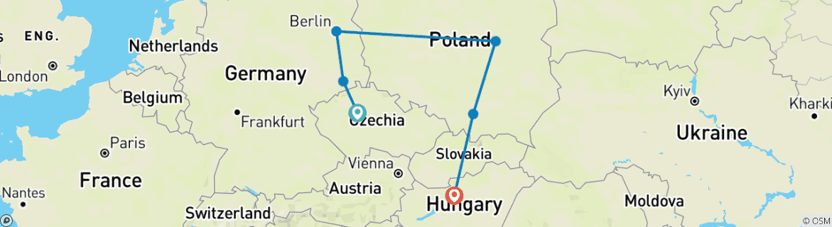 Imagen de un mapa que muestra la ruta del circuito