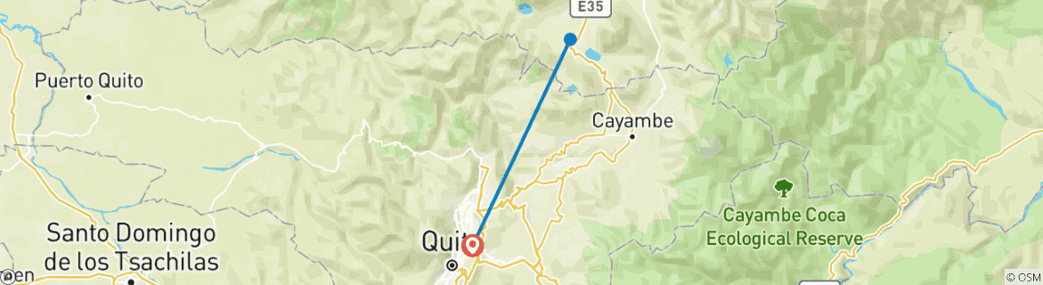 Karte von Bergwandern auf Ecuador's Vulkanen (7 Tage)