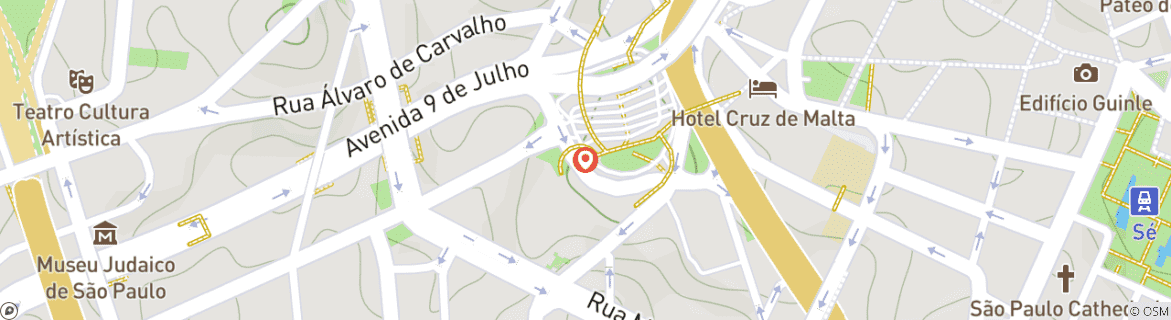 Carte du circuit Brésil : Sao Paulo - 3 jours