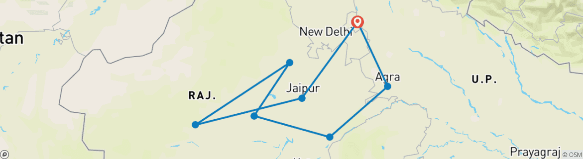 Imagen de un mapa que muestra la ruta del circuito