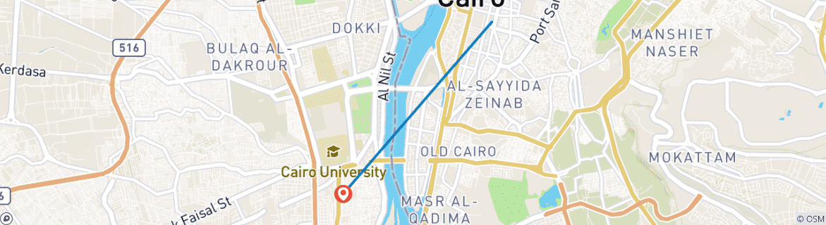 Foto van een kaart met de route van de rondreis