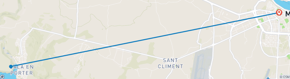 Image d'une carte montrant l'itinéraire du circuit