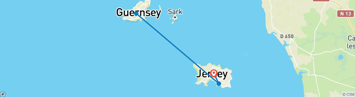 Image d'une carte montrant l'itinéraire du circuit