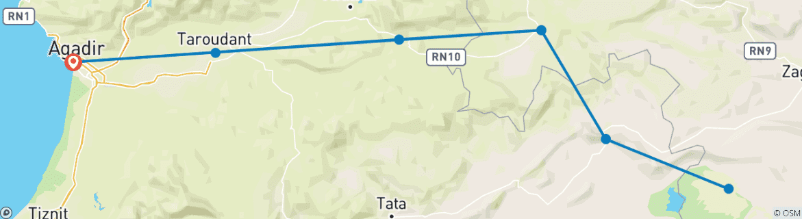 Imagen de un mapa que muestra la ruta del circuito