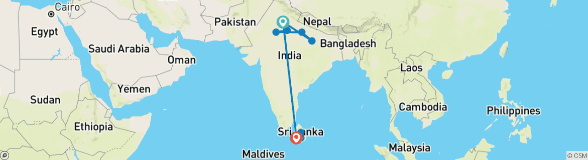 Imagen de un mapa que muestra la ruta del circuito