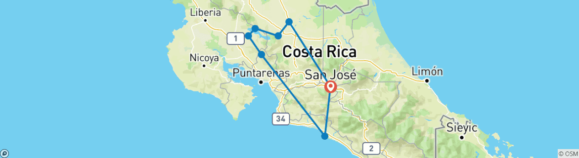 Imagen de un mapa que muestra la ruta del circuito