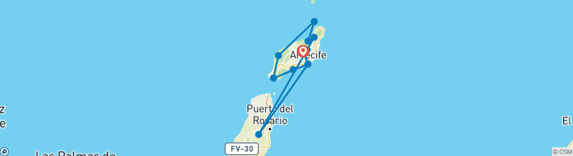 Carte du circuit Explorer Lanzarote