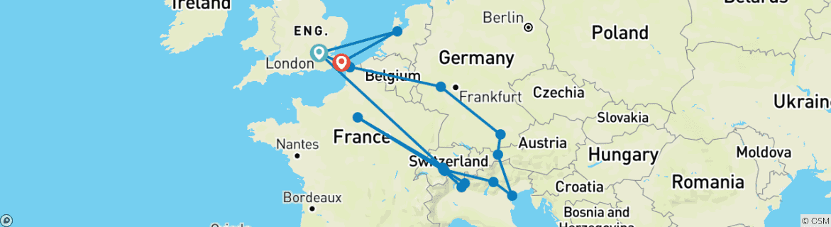Imagen de un mapa que muestra la ruta del circuito