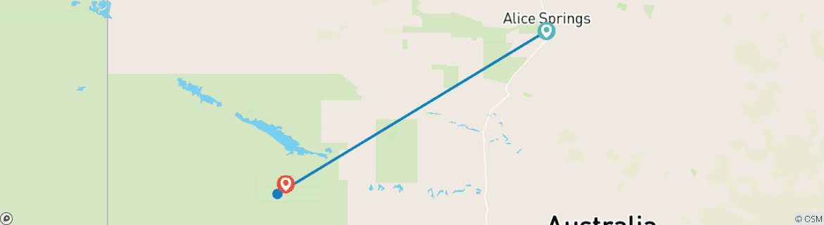 Image d'une carte montrant l'itinéraire du circuit