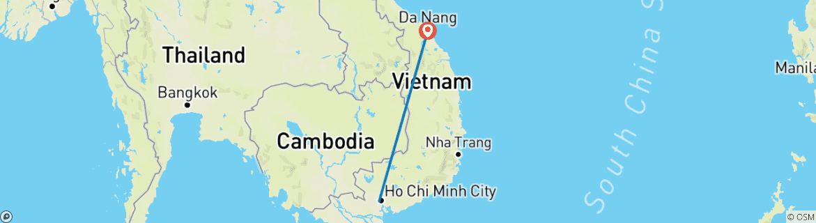 Image d'une carte montrant l'itinéraire du circuit