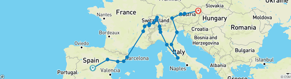 Imagen de un mapa que muestra la ruta del circuito