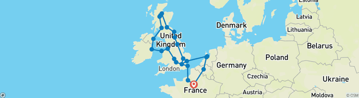Mapa de Países atlánticos